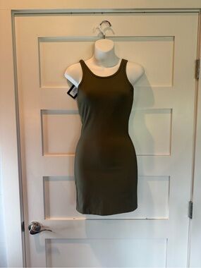 HALARA Olive Green Sleeveless Mini Dress